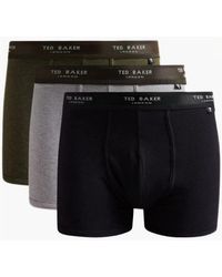 Ted Baker - 3-Pack Coloured Boxer Trunks - Lyst