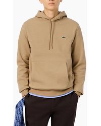 Lacoste - Fleece Hoodie Organic Cotton Pullover Classic Fit Sportswear Hooded - Lyst