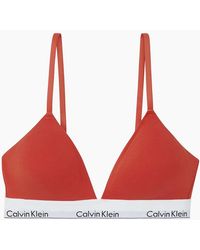 Calvin Klein - Modern Cotton Lightly Lined Triangle Bra, Molten - Lyst