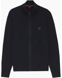 BOSS - Kano Knitted Zip Jacket - Lyst