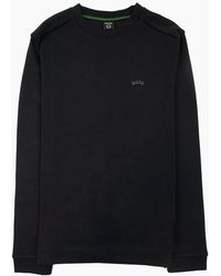 BOSS - Salbo Curved Logo Sweatshirt 001 - Lyst