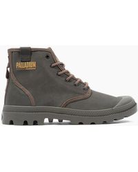 Palladium - Pampa Hi Coated High Rise Lace Up Boots - Lyst
