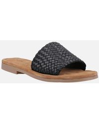 Hush Puppies - Hetty Slide Leather Wide Sandals - Lyst