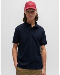 BOSS - Boss Passenger Stretch-Cotton Slim-Fit Polo Shirt With Logo Patch Nos - Lyst
