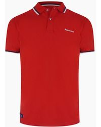 Aquascutum - Active Cotton Stripes Polo Dry-Fit Polo Shirt - Lyst