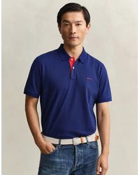 GANT - Regular Fit Short Sleeve Contrast Pique Rugger - Lyst