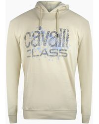 Roberto Cavalli - Cavalli Class Cracked Sprayed Logo Hoodie - Lyst
