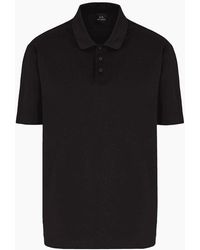 ARMANI EXCHANGE - Mercerized Cotton Polo Shirt - Lyst
