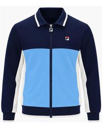 Fila - Arlen Colour Block Track Top Jacket /Gardenia/Azure - Lyst
