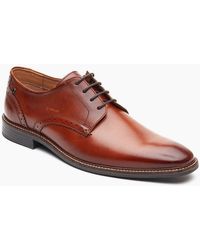 Base London - London Eton Lace Up Leather Burnt Tan Lace-Up Shoes - Lyst