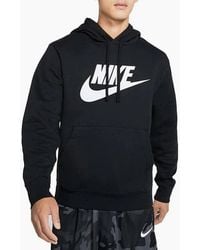Nike - Hoodie Bv2973 Sportswear Club Fleece Graphic Pullover Sweats S M Xl - Lyst