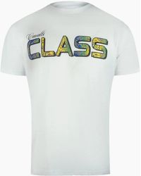 Roberto Cavalli - Cavalli Class Vibrant Floral Logo T-Shirt - Lyst