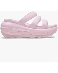 Crocs™ - 209842-6Zw Mega Crush Triple Strap Heeled Sandals - Lyst