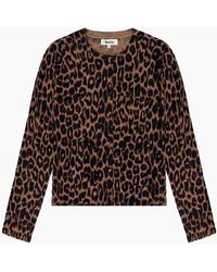 Ro&zo - Leopard-Print Cotton And Cashmere-Blend Cardigan - Lyst
