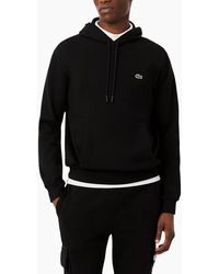 Lacoste - Fleece Hoodie Organic Cotton Pullover Classic Fit Sportswear Hooded - Lyst