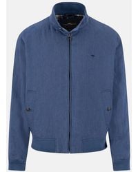 Fynch-Hatton - Pure Linen Harrington Jacket Horizon - Lyst