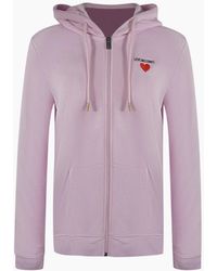 Love Moschino - Small Heart Logo Zip Hoodie - Lyst
