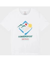 CASABLANCA - Montagne Sportif Fitted T-Shirt - Lyst