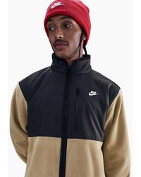 Nike - Solid Patterned Full Zipper Sweat Jacket With Zipped Pocket - Lyst