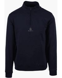Aquascutum - Cotton Crest Logo Quarter Zip Sweatshirt - Lyst