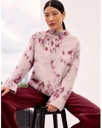 Ro&zo - Abstract Floral Jacquard Knit Jumper With Wool And Alpaca - Lyst