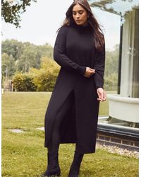 Live Unlimited London - Cashmere-Blend Split Front Roll Neck Knit Jumper - Lyst