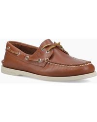 Sperry Top-Sider - Sperry Authentic 2 Eye Leather Tan Boat Shoes - Lyst