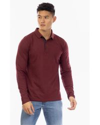 Peter Werth - Glasby Polo Shirt, Collared Neck, Long Sleeve - Lyst