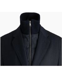 BOSS - Hyde Solid Patterned Flap Pocket Over Coat - Lyst
