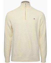 GANT - Zip Neck Funnel Neck Long Sleeve Sweatshirt - Lyst