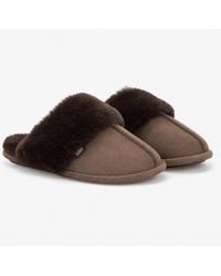 Totes - Toasties Velour Mule Slippers Mules Chocolate - Lyst