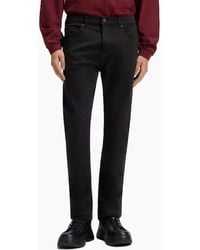 BOSS - Mid Rise Slim Fit Five Pocket Jeans - Lyst