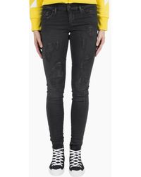 DIESEL - Skinzee Low 0857J Jeans Slim Fit Dna Casual Distressed Denim Pants - Lyst