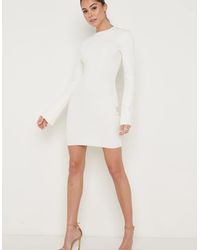 Pretty Lavish - Laurel Long Sleeve Knit Mini Dress - Lyst