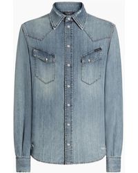 Dolce & Gabbana - Denim Western Shirt - Lyst