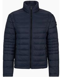 BOSS - Solid Patterned Puffer Jacket - Lyst