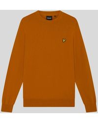 Lyle & Scott - Cotton Merino Crew Neck Jumper - Lyst