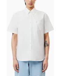 Lacoste - Ch8522 Shirts Short Sleeve Regular Fit Button Up Cotton Casual Tops - Lyst