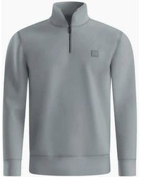 BOSS - Zetrust Patch Logo Quarter Zip Sweatshirt - Lyst