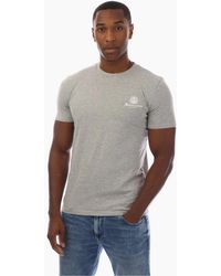 Aquascutum - Regular Fit Logo Print Crew Neck T-Shirt - Lyst