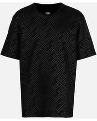 Fendi - Ff Logo Monogram Jersey T-Shirt - Lyst