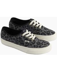 Vans - Authentic Canvas Leopard/Pewter Trainers - Lyst