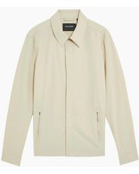 Lyle & Scott - Lyle & Scott Taupe Nylon Overshirt - Lyst