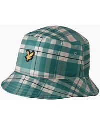 Lyle & Scott - Lyle & Scott Tartan Bucket Hat Everglade - Lyst
