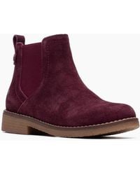 Hush Puppies - Maddy Suede Plum Boots - Lyst