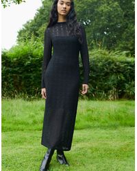 Ro&zo - Lace High Neck Midi Dress - Lyst