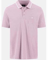 Fynch-Hatton - Contrast Tipped 2-Ply Cotton Polo Shirt Magnolia - Lyst