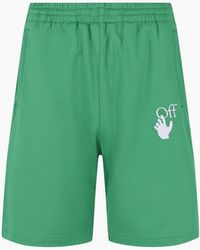 Off-White c/o Virgil Abloh - Hands Off Logo Skate Fit Track Sweat Shorts - Lyst