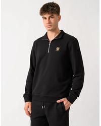 Belstaff - Logo Quarter Zip Sweatshirt - Lyst