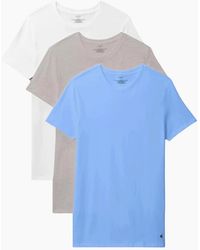 Calvin Klein - 3-Pack Cotton Classics Crew-Neck T-Shirts, Glacier - Lyst